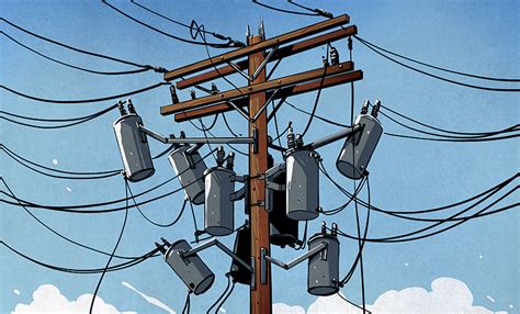 electrical pole with box on side and wire hanging down|north american utility poles explained.